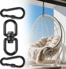 Swing Swivel, Heavy Duty 304-Stainless Steel Swivel Ring, Double Ended Eye Hook