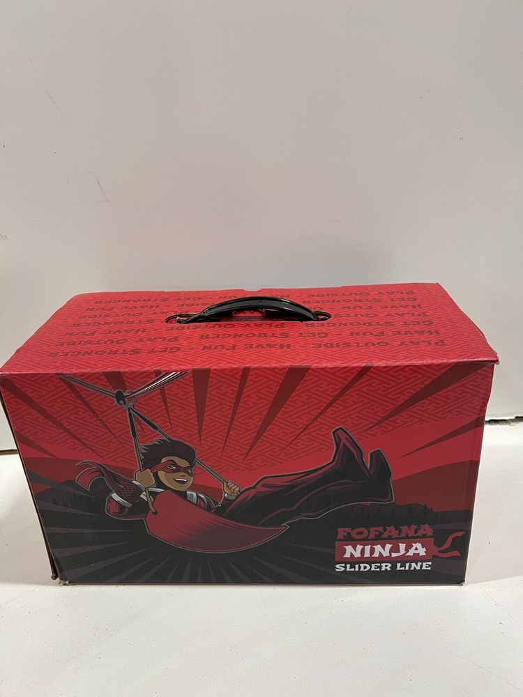 Fofana Original Ninja Slider Zip Lines for Kids and Adults Outdoor 65 Ft Slack