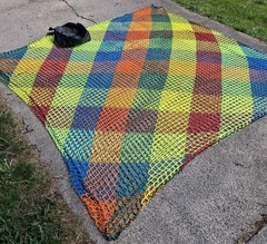 AONEKY Playground Net 9′ x 9′ Multicolor Kids Climbing Cargo Net Double Layer