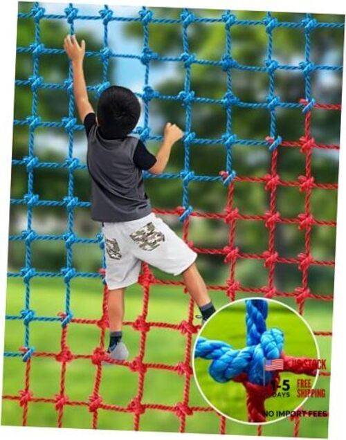 Climbing Cargo Net, Polyester Playground Climbing Net, Heavy Duty 4ft x 8ft