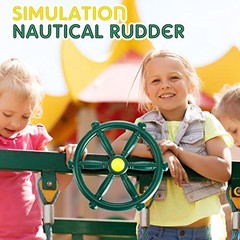 9 Pcs Playground Accessories Swing Outdoor Pirate Playground Yellow, Green