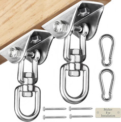 2 Pack of Heavy Duty Swing Hangers 2000 LB Capacity with 360 Swivel Stainless S