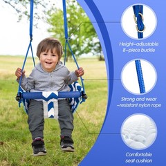 Toddler Swing – Comfy Baby Swing Outdoor Indoor, Kids Swing Seat for Backyard…