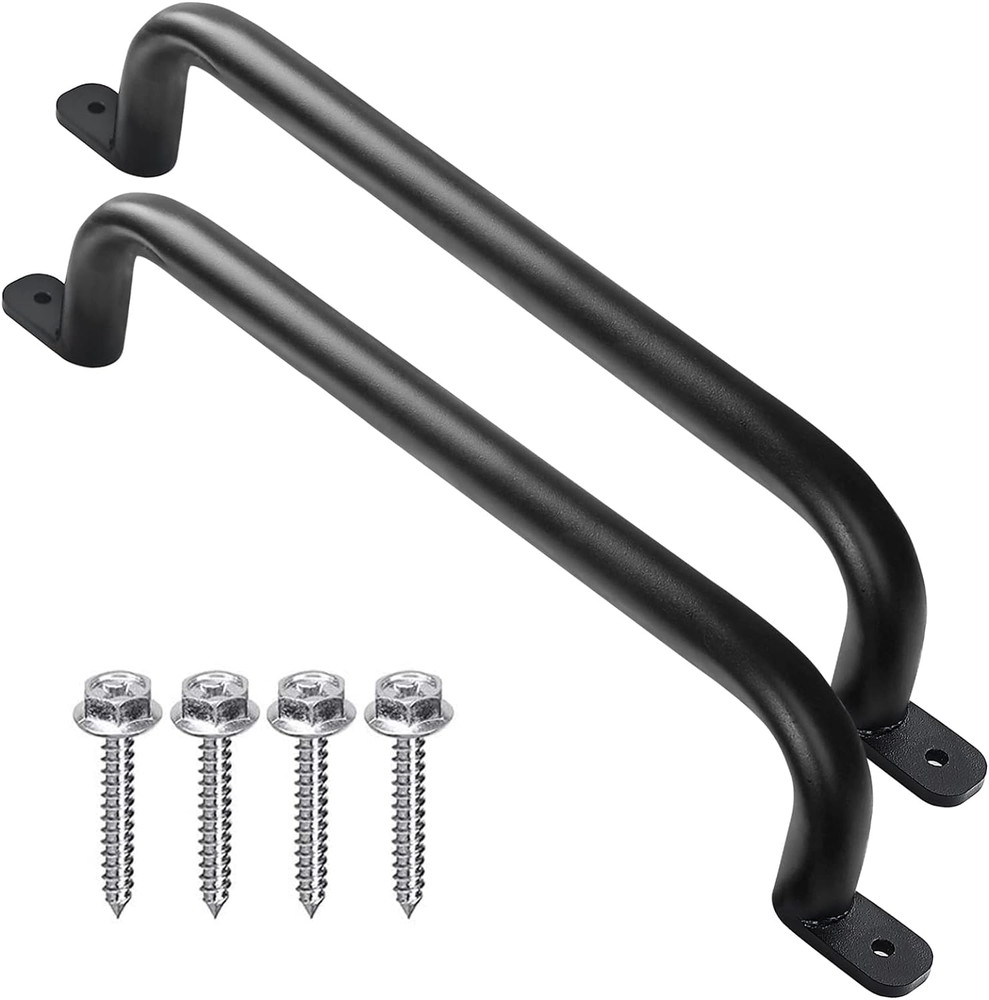 17 Inch Black Playground Accessories Safety Handles Set of 2 – Outdoor Steel Pla