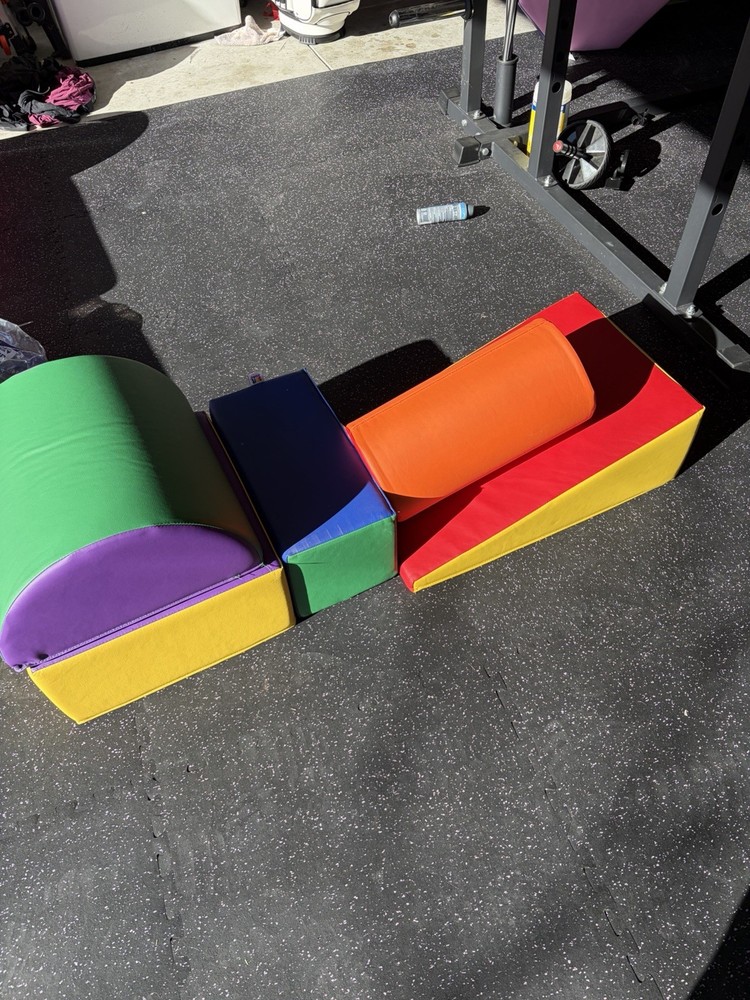 Kids Soft Play Climbing Blocks Foam Gym Set – 5 Piece Toddler Activity Set