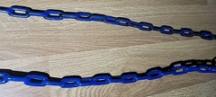 Swings For Outdoor Swingset. Pair Of 2 Blue Vinyl Seats With Chains And Connect