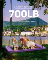 Everyfun Tree Swing for Kids and Adults, 60″ Waterproof Rectangle Platform Swing