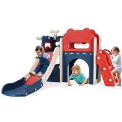 Kids Slide Climber Playset 8-in-1Toddler Large Slide Indoor & Outdoor Slide
