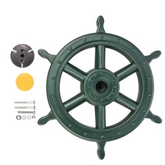 Yellow and Green Captain Ship Wheel Swing Set Accessory for Any Playset