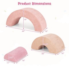 Climbing Toys for Toddlers, 3pc Foam Climbing Blocks Rainbow Shaped Indoor Pl…