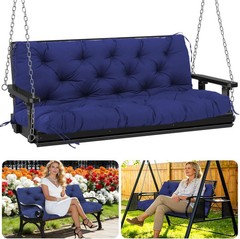Porch Swing Cushions Outdoor 60 inch x 40 Waterproof Swing Cushions 3 Seater Rep