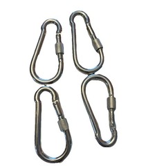 Durable Porch Swing Hangers Kit with Screws & Snap Hooks – 4 Pack Black