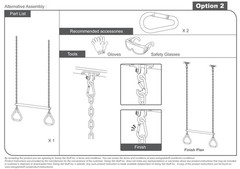 SWING SET STUFF INC. TRAPEZE BAR WITH RINGS AND UNCOATED CHAIN PINK outdoor 0246