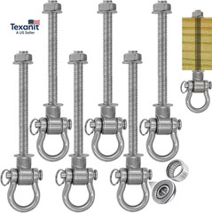 Set of 6 Permanent Antirust Heavy Duty Swing Hangers 180° Bearing Swing 1500 LB