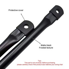 35” Garden Swing Replacement Bars – Matte Black Metal Rods for Hanging Seat (2PC