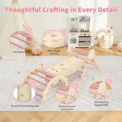 7-in-1 PiklerTriangle Climbing Set, Collapsible Wooden Montessoris Climbing Toy