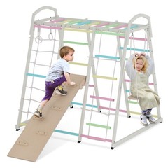Kids Climbing Frame, Climbing Toy with Ramp and Swing for Indoor and Outdoor Pla