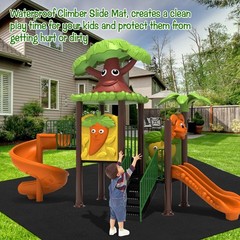 Outdoor Climber Slider Mat, 55″ x 70″ Waterproof Slide Mat Activity Pad Rug w…
