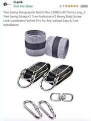 U-Pick Heavy Duty Tree Swing Hanging Kit with Swivel – 6ft. – New