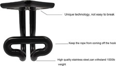2PCS Black Stainless Steel Swing Hanger Sets with 6 Screws, 1100LB Capacity H…