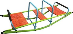 Kid’s Metal Rocking Seesaw Teeter Totter w/Handlebars Weather Resistant Backyard