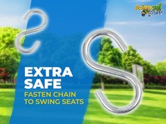 SWING SET STUFF 3/8″ X 4″ LARGE END S-HOOK (PAIR) hardware accessories fort 0075