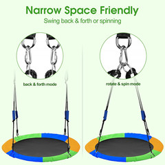 750Lb Weight Capacity 40 Inch Round Saucer Tree Swing Flying bed hammock outdoor