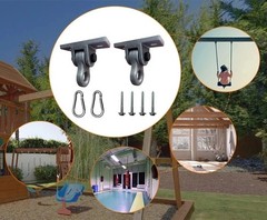 Heavy Duty Green Swing Hangers with Screws – 5000 Lb Capacity (4 Pack)