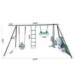 XNS076 blackish green interesting four function swingset face metal plastic safe
