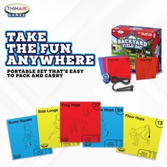 Backyard Field Day Obstacle Course Game – 27 Double-Sided Foam Challenge Tile…