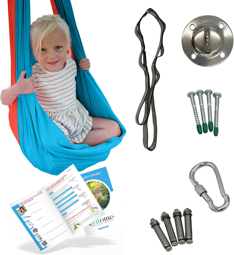 Sensory Swing for Kids with Reversible Colors – Indoor Ceiling/Outdoor Tree Hang