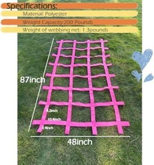 CL CLC Military Climbing Net – Playground Play Safety Net, Rope Ladder, Jungle