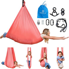 Sensory Swing for Kids & Adults – Holds 300Lbs, Indoor Sensory Swing for Hug lik