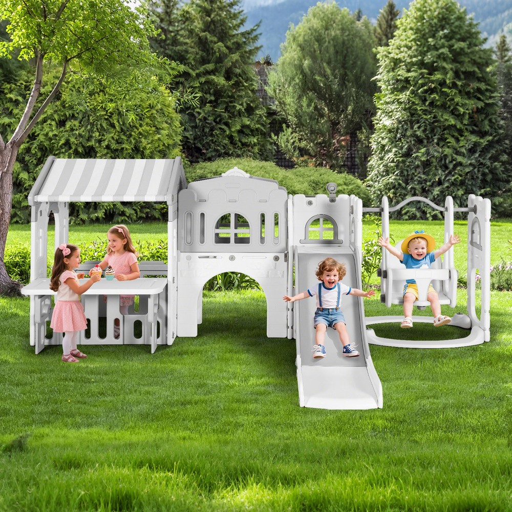 Kids Playground Slide and Swing Set Indoor Outdoor Toddler Playset Backyard Home