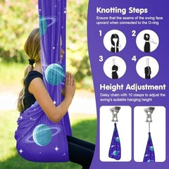 Sensory Swing for Kids & Adults, Double Layer 360° Swivel Versatile Space