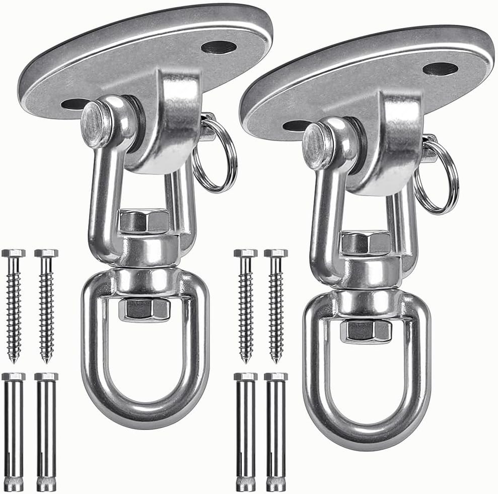 Ceiling Swing Mount Stainless Steel Swing Hangers Free Swivel Swing Hooks Yoga