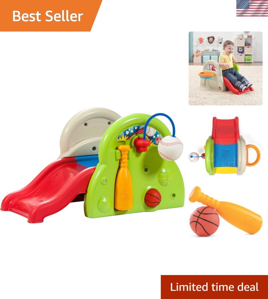 Toddler Sports Activity Center in Durable Plastic – Indoor/Outdoor Slide Fun