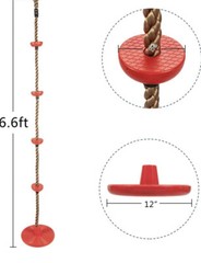 TREE Climbing Swings Rope Platforms And Disc Seat RED Swing Set Accessory Heavy