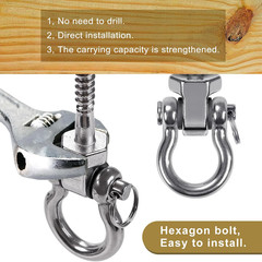 Heavy Duty Swing Hangers with Bearings – Set of 2 Stainless Steel 304 Screw Brac
