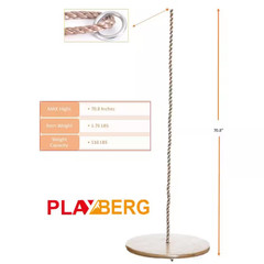 Wooden Swings with 4 Included Ropes, Tree Swing, Bar, Climbing Rope Ladder and S