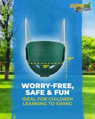 SWING SET STUFF HIGHBACK FULL BUCKET SEAT GREEN toddler playground park toy 0001