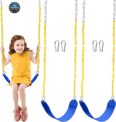 2 Pack Swing for Outdoor Swing Set, Swing Seat Replacement Kit with 66″ Heavy Du