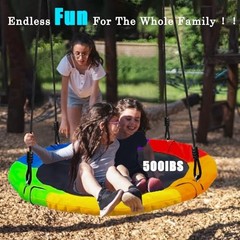 40″ Saucer Tree Swing for Kids – 500Lb Weight Capacity, Waterproof Six Colours