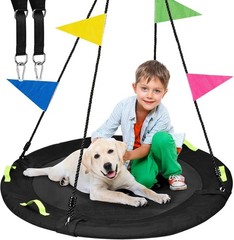 48 inch Tree Swing Larger Saucer Flying Swing Whole Family 900lbs Weight