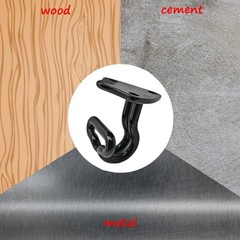 2PCS Black Stainless Steel Swing Hanger Sets with 6 Screws, 1100LB Capacity H…