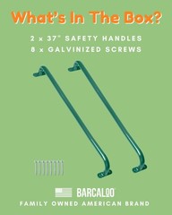 37 Inch Playground Accessories Metal Safety Handles – Long Green Grab Handle …