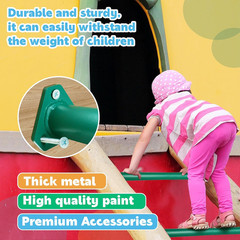 15 Set Metal Monkey Bars Ladder Rungs Set for Backyards Playground and Children