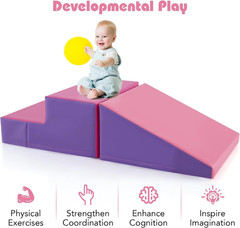Climbing Toys for Toddlers, Indoor Baby Foam Climbing Blocks Soft Play Set with