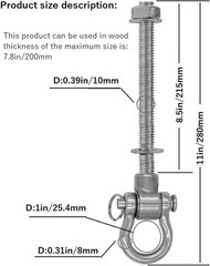 4 Heavy Duty Bearing Swing Hanger Permanent Anti-Rust (10mm) 180° 11"