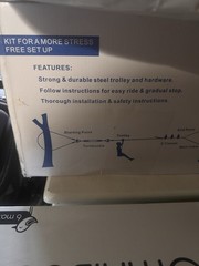 Zipline Kit Stress-Free Set Up Ages 8+ (8-11 Years) 250 lb Max Weight